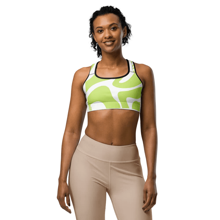 Woman Active Wear Sports Bra Green Abstract product image (1)
