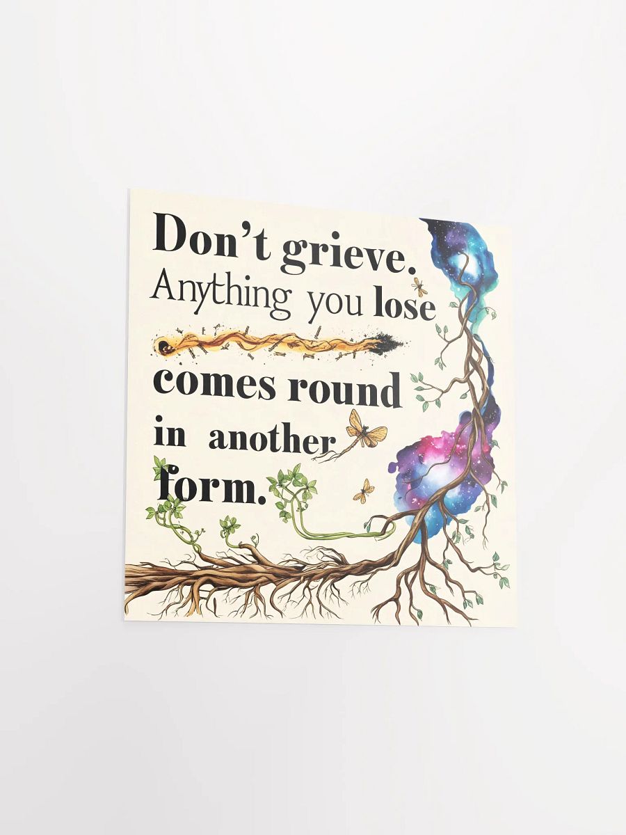 Don't grieve. Anything you lose comes round in another form - Enhanced Matte Paper Poster product image (3)