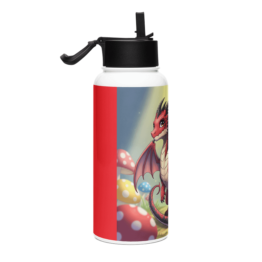 Cute Dual headed baby dragon steel water bottle product image (4)