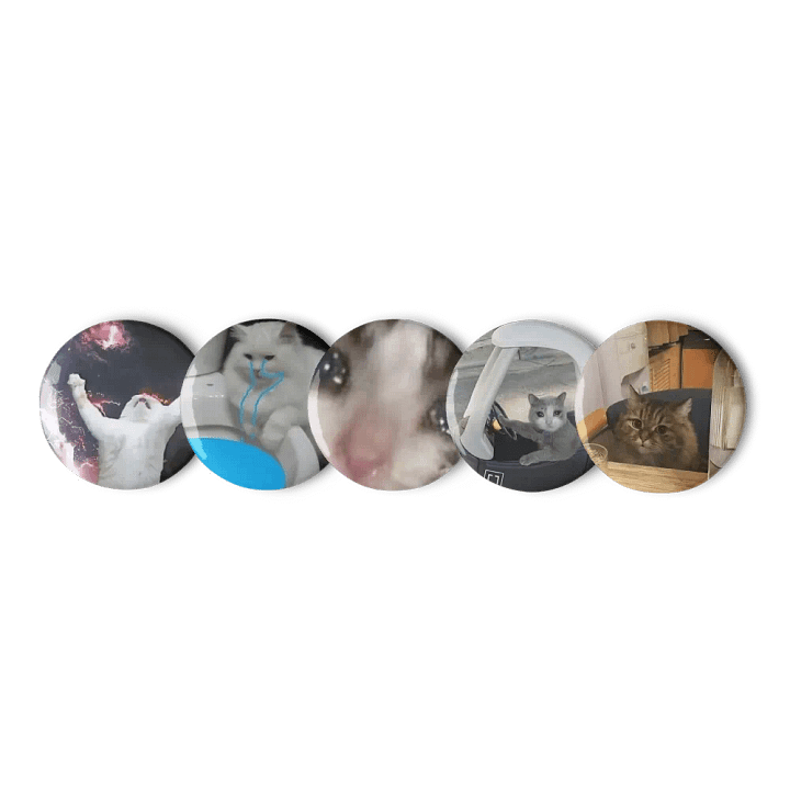 Set of Pin Buttons: Meme Cats 32 product image (3)
