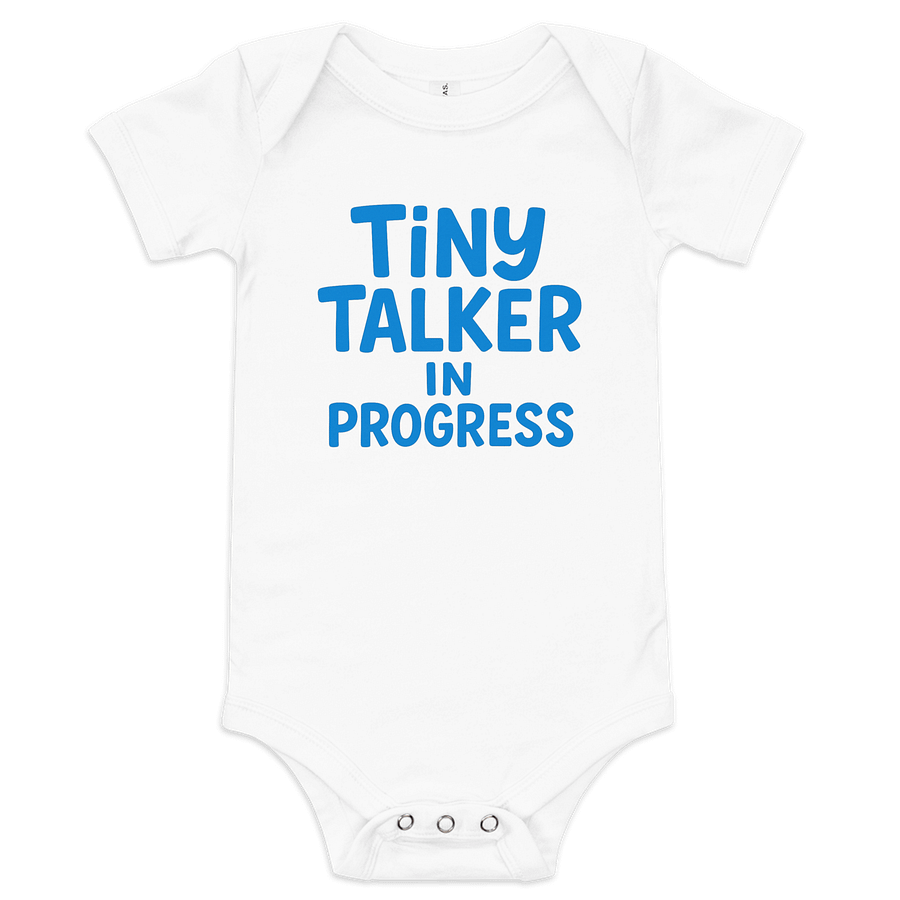 Tiny Talker in Progress Baby Onesie product image (1)