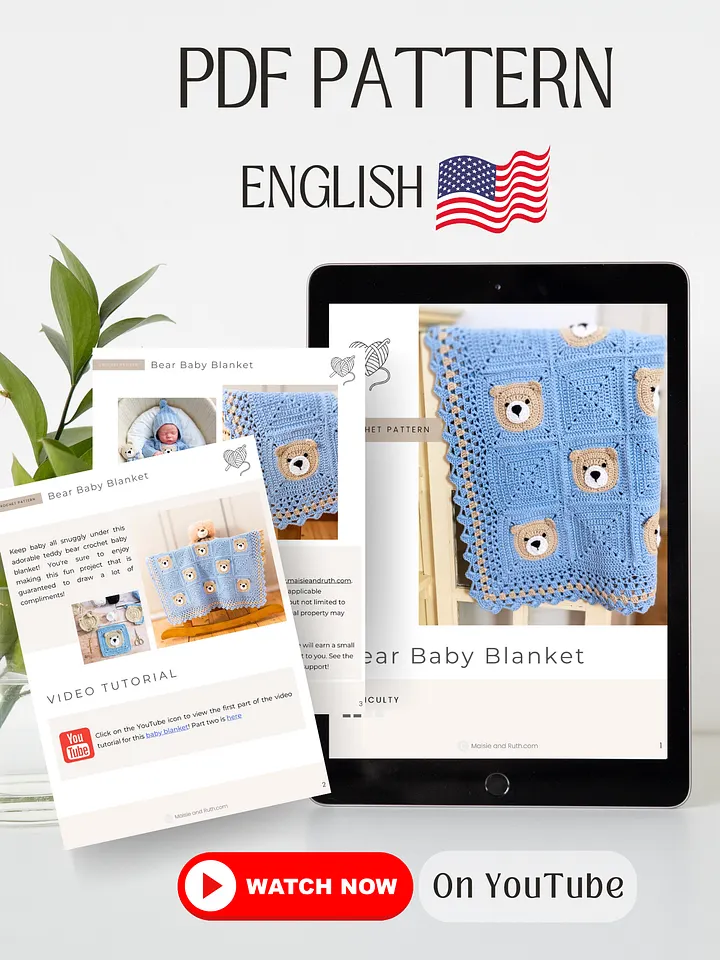 Crochet Pattern: Teddy Bear Blanket product image (2)