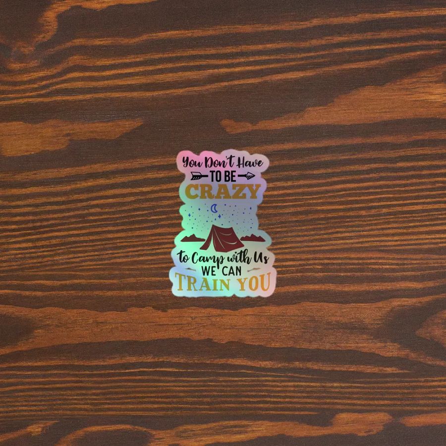 Crazy Camping Holographic Sticker Sheet product image (5)