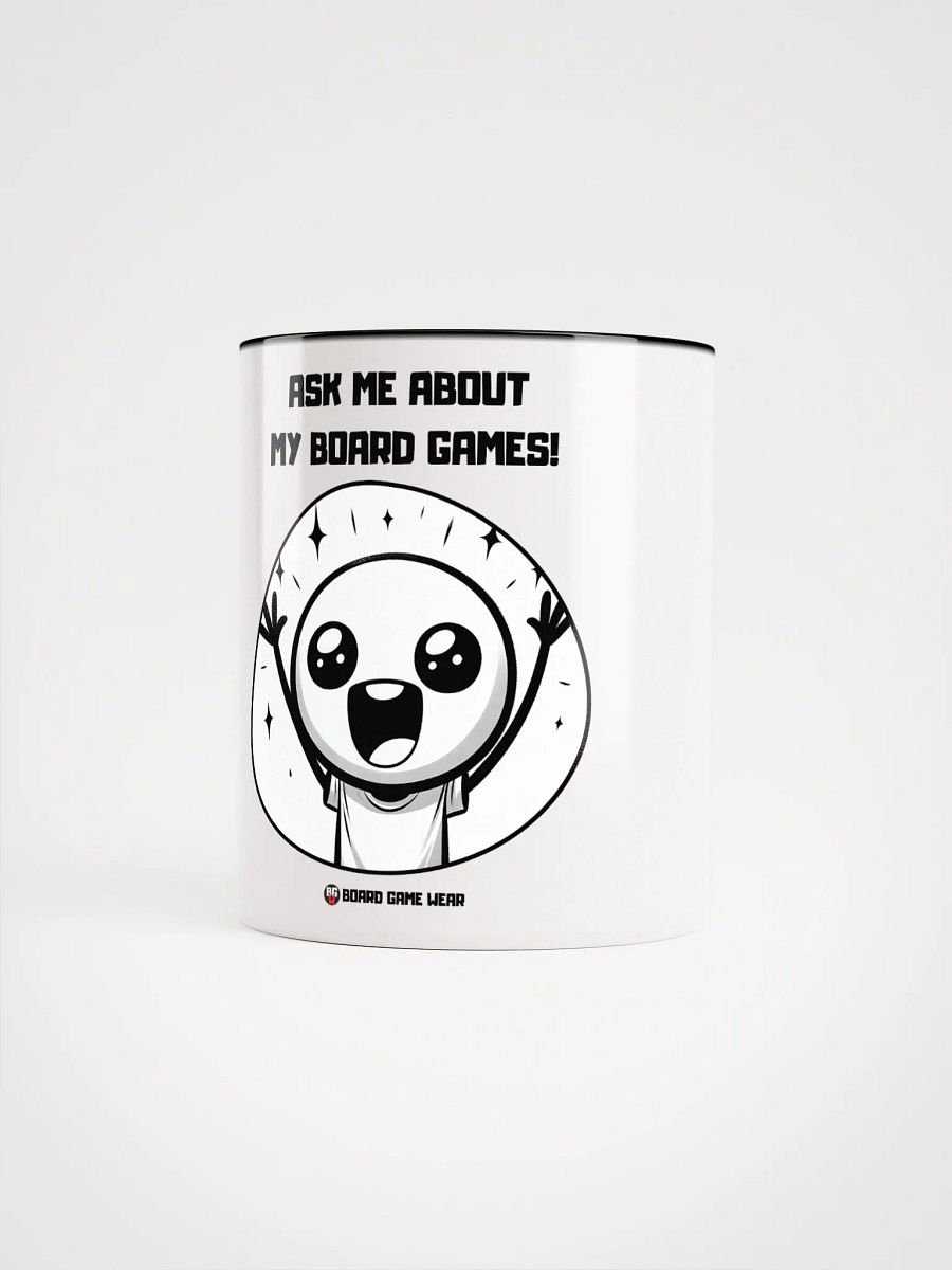 ASK ME ABOUT MY BOARD GAMES! | White Ceramic Mug with color on the inside product image (5)