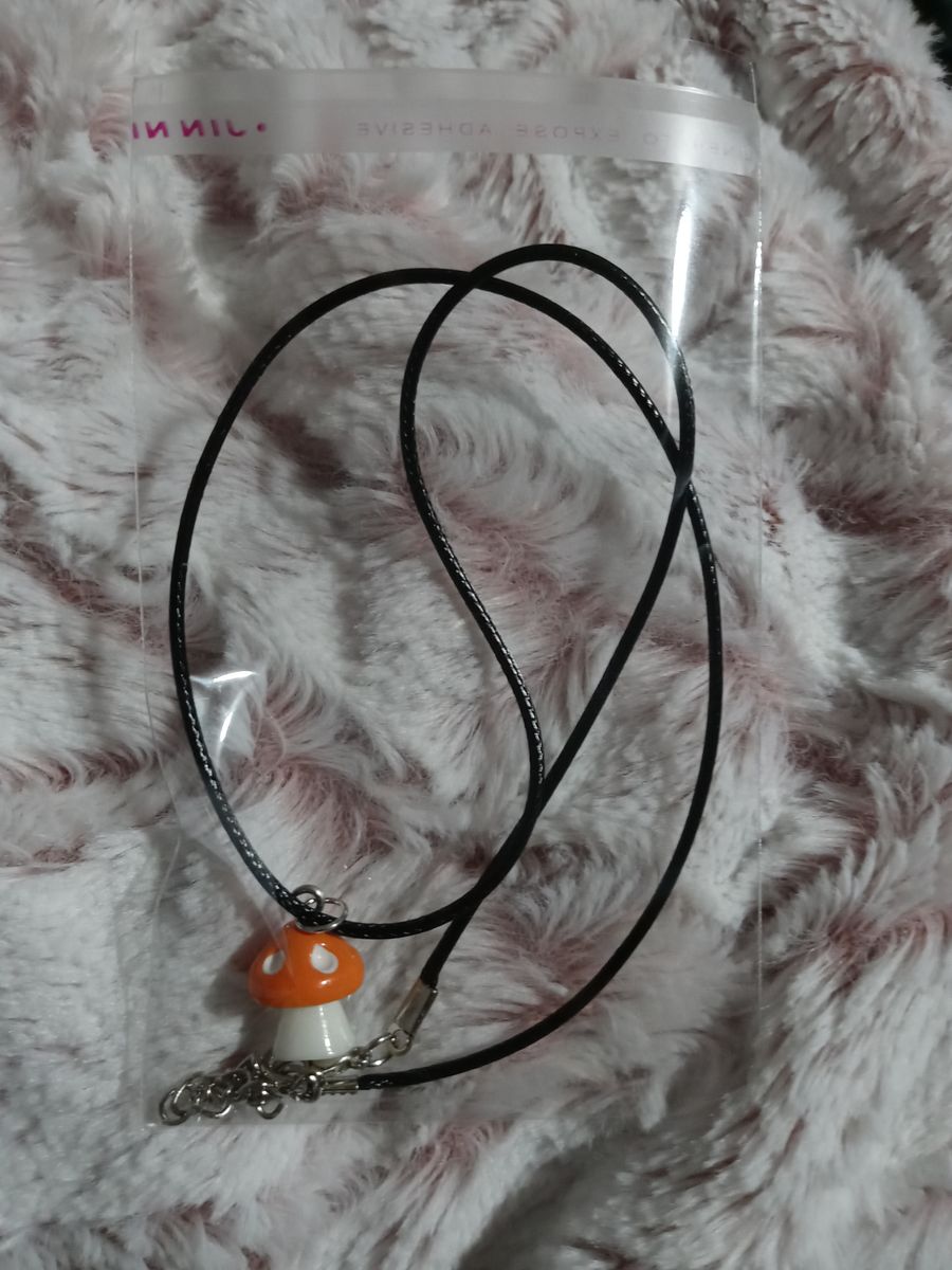 Boss momma orange mushroom necklace. product image (1)