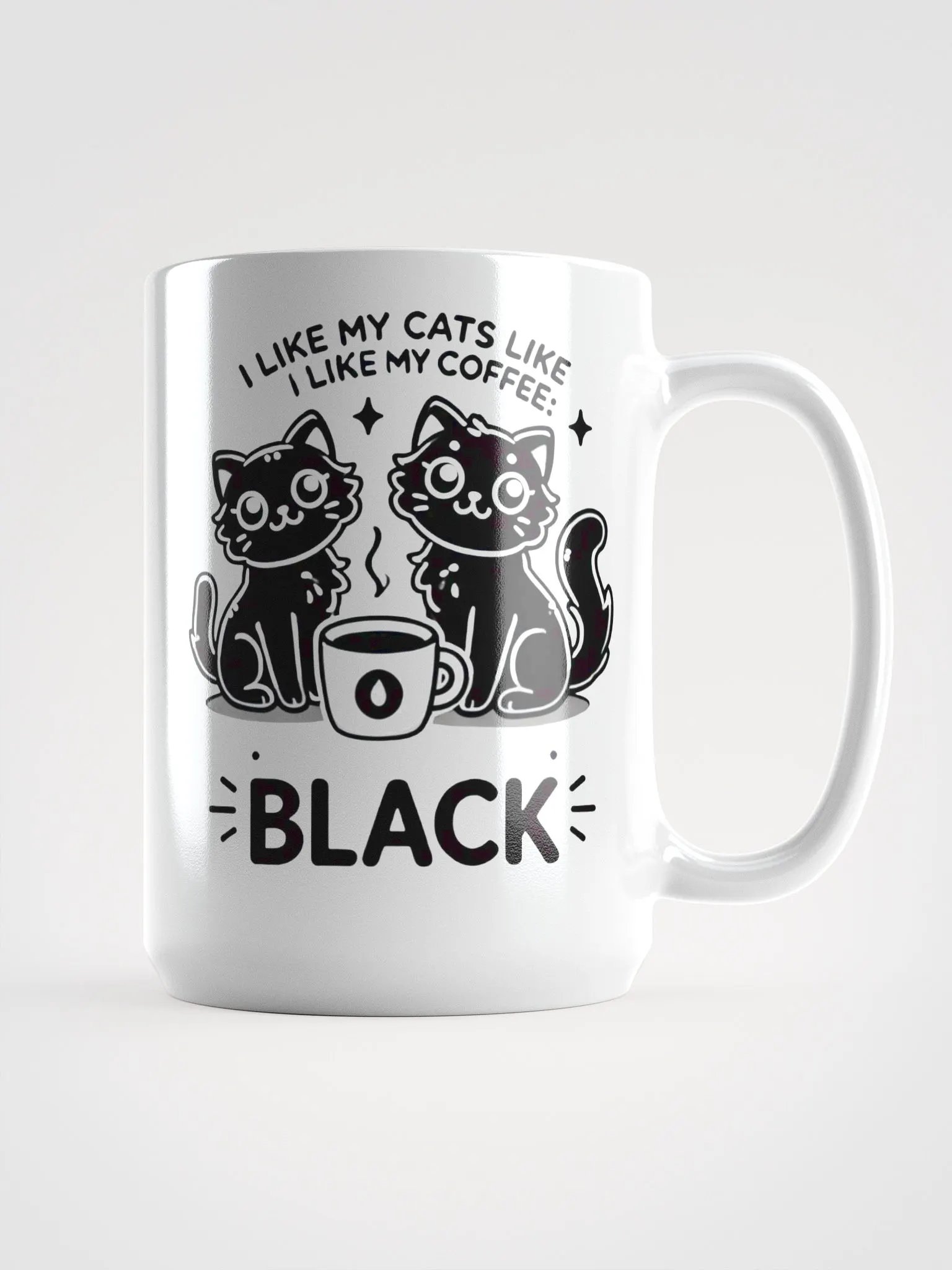 I Like My Cats Like My Coffee: Black - Coffee Mug product image (1)