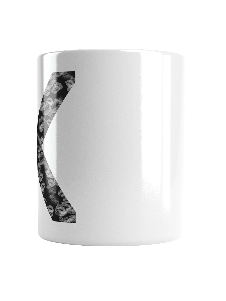 Black X White Lipstick Kisses | Glossy White Mug product image (2)
