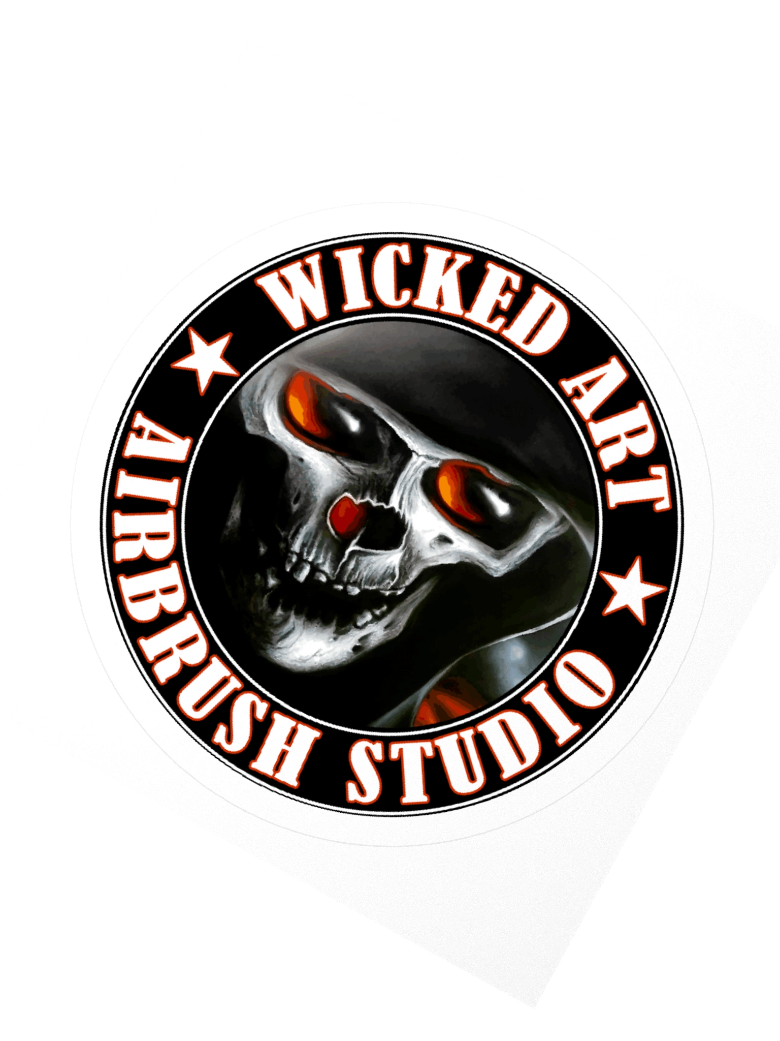 Wicked Art Skull Emblem Vinyl Sticker product image (5)