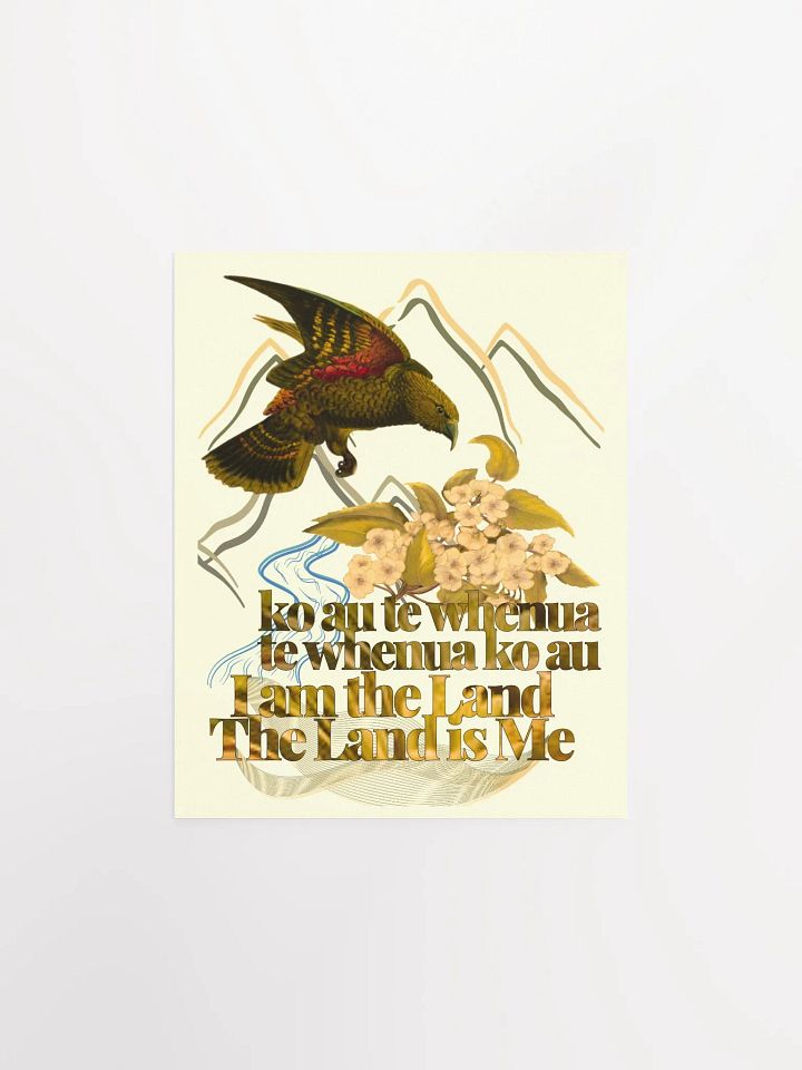 ko au te whenua Kea - Wall Print on Green product image (1)