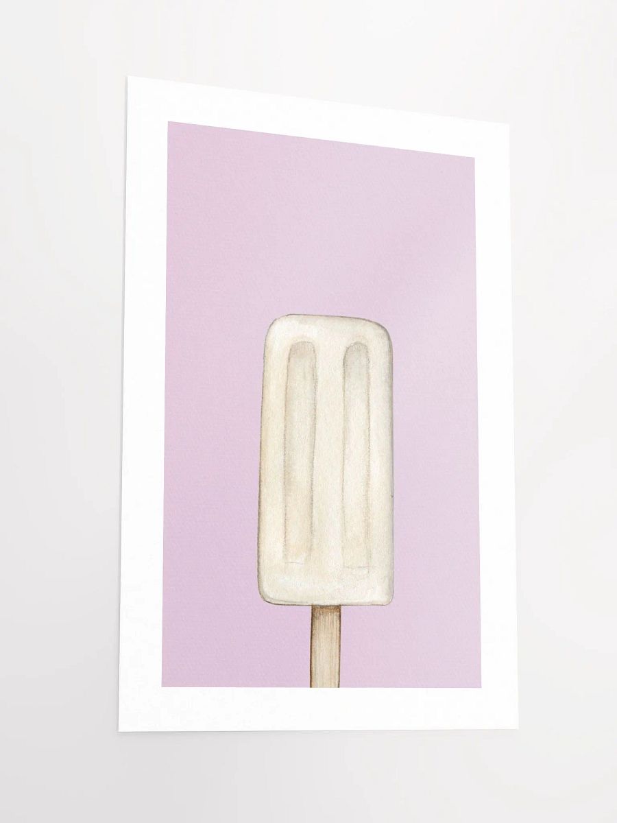 Minimalist White Popsicle on Lilac Background Wall Art product image (5)