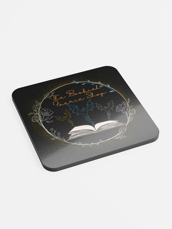 The Bookish Faerie Shop Coaster (Dragons Outlined) product image (2)