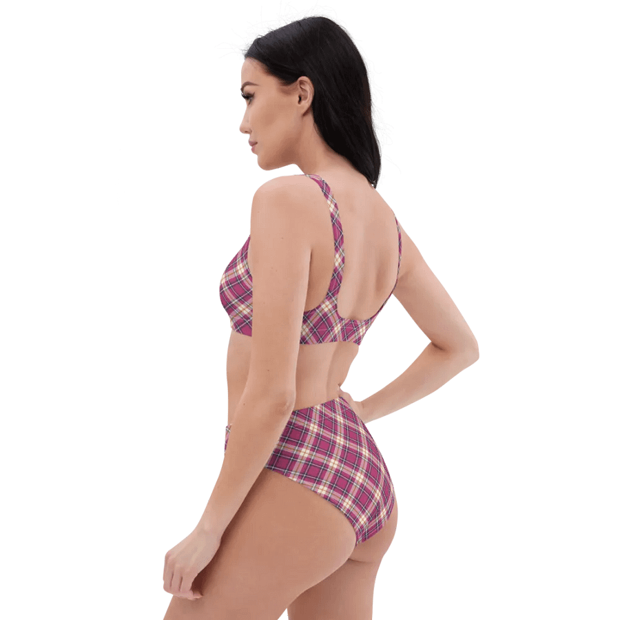 Raspberry Pink and Navy Plaid Bikini product image (7)