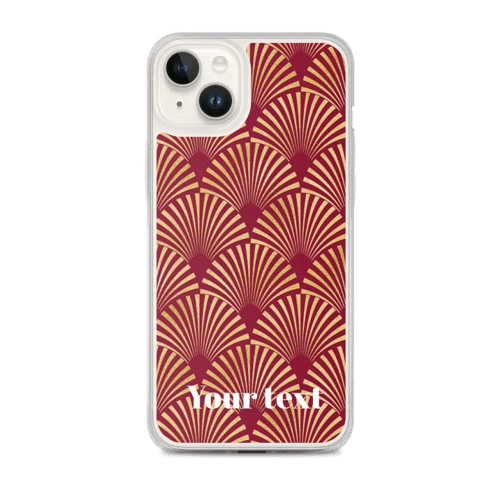 art deco burgundy iPhone® MagSafe® Clear Case product image (1)
