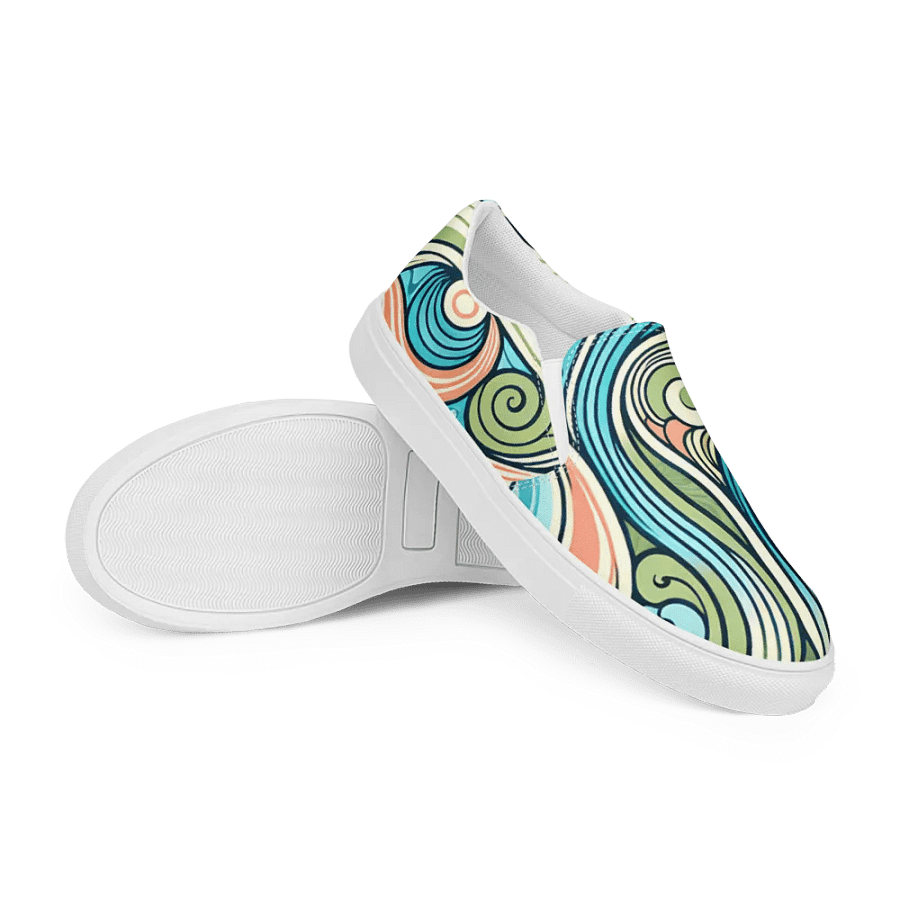 Whimsical Wave Women's Slip-Ons product image (12)