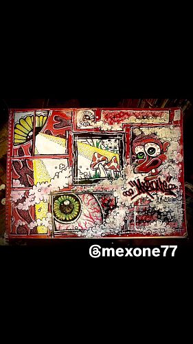 Sketch pad. 2024.  Posca markers, acrylic paint  #graffiti #posca #markers #eye #tennesseeartist #mexicanartist