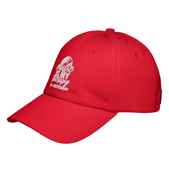 Introducing the Must Have Stylish Under Armour® Dad Hat "Music Is My Therapy" Dad Cap in Red by DJ GodSOUND! product image (2)