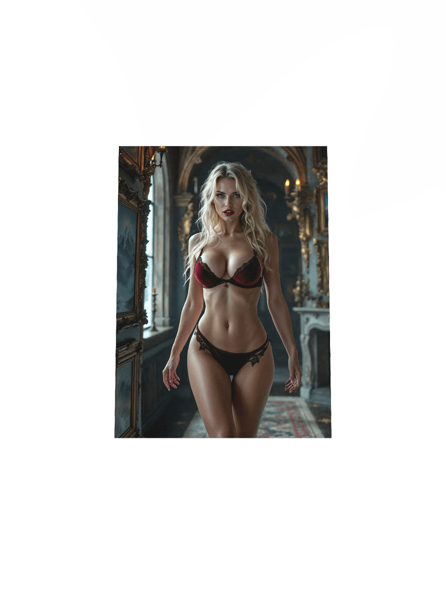 Blonde Vampiress in Living Room Mini Poster product image (10)