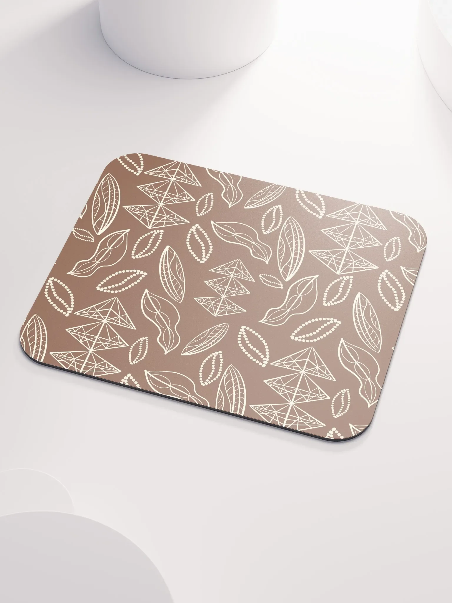 El Yunque Brew Bliss: Abstract Coffee Bean Earthy Mousepad product image (3)