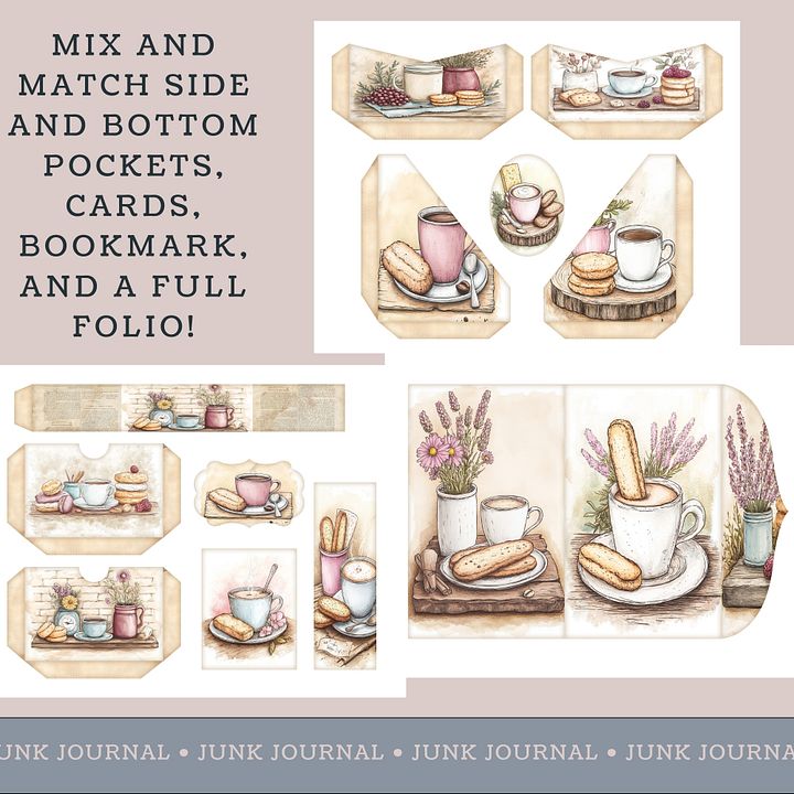 Coffee & Biscuits - Printable Folio Kit V5 product image (2)