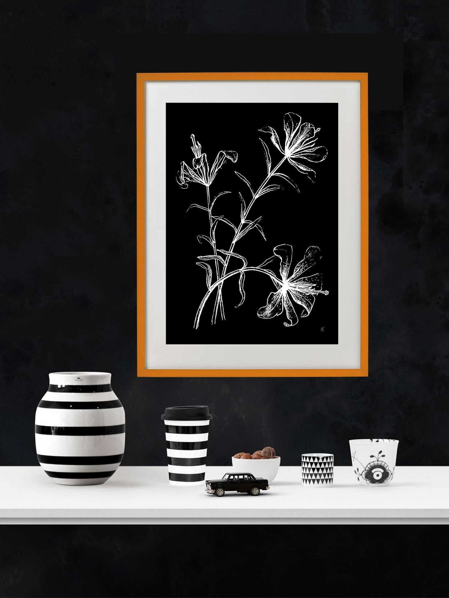 Ethereal Blooms Matte Poster - Wild Elegant Flowers Dark product image (6)
