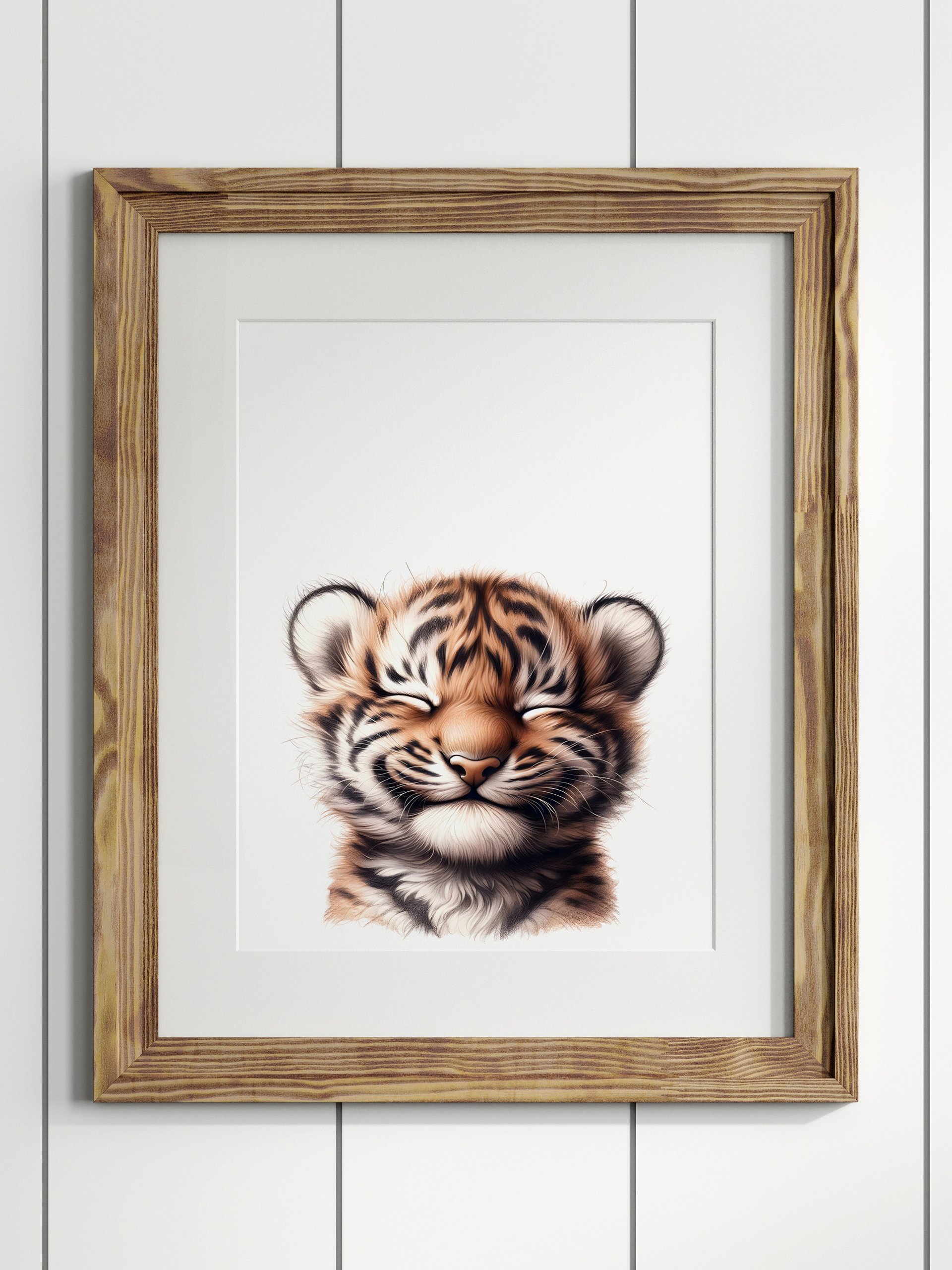 Happy Baby Tiger Nursery Decor Print product image (1)