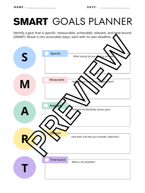 SMART Goals Planner