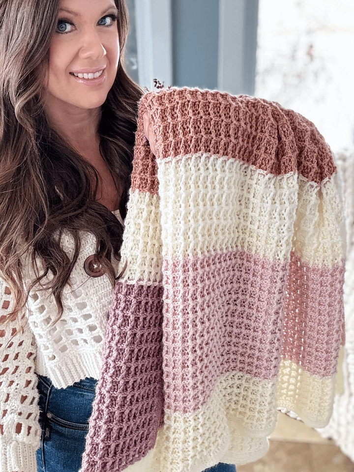 Waffle-icous Blanket Crochet Pattern product image (2)