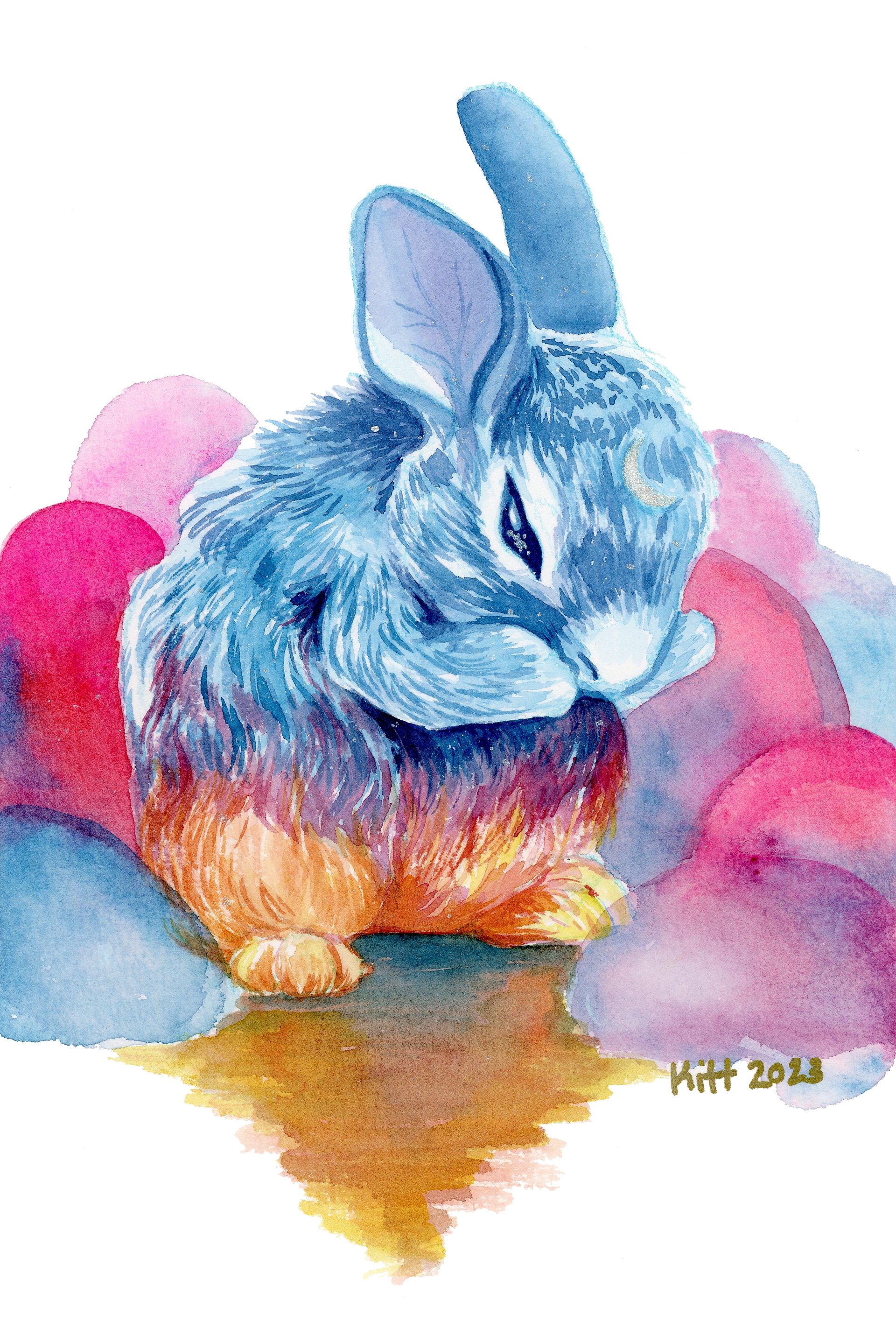 Cosmic Bun Moon 7x5in Print product image (1)