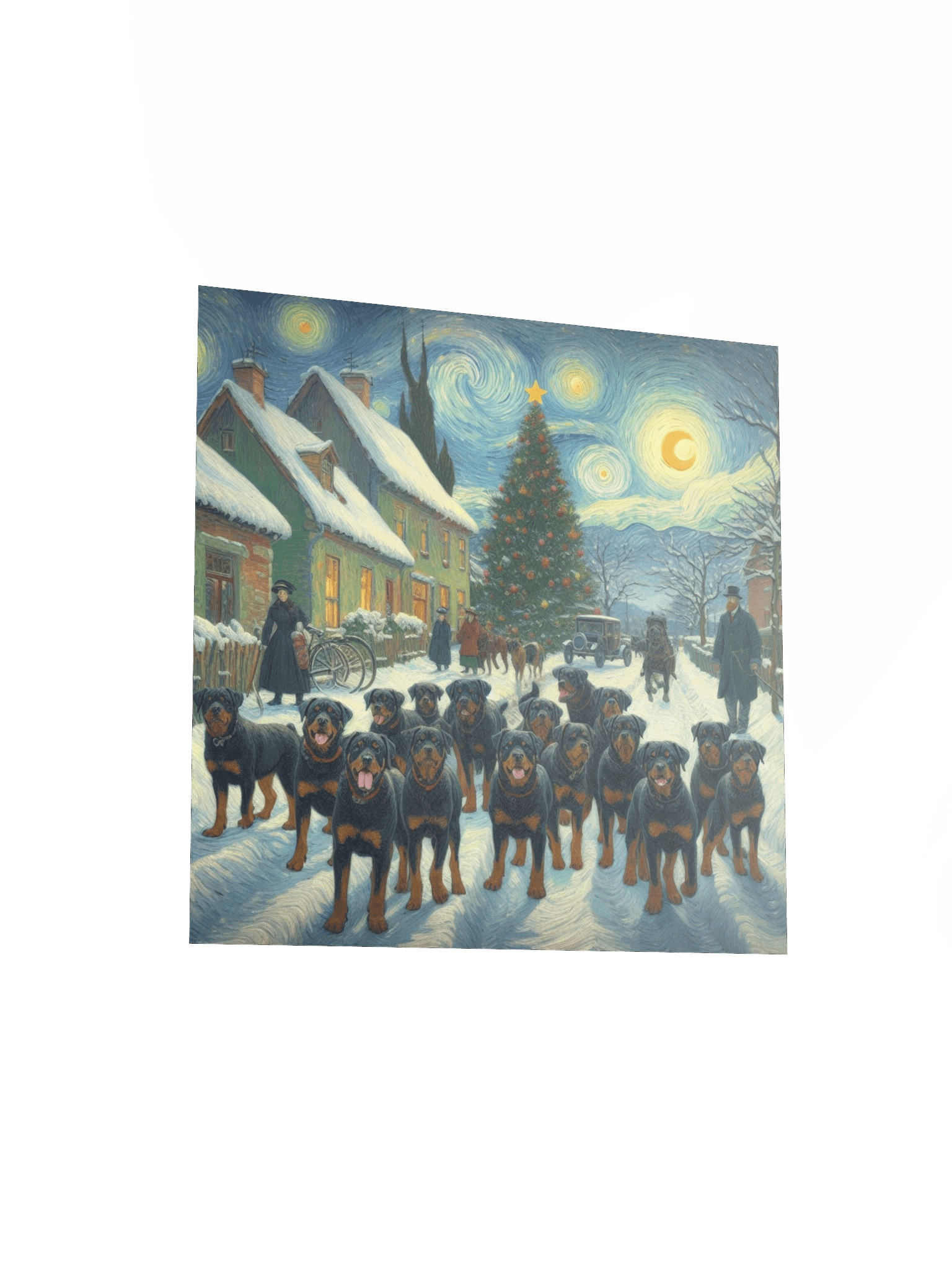 Christmas Night Rottweiler Poster product image (11)