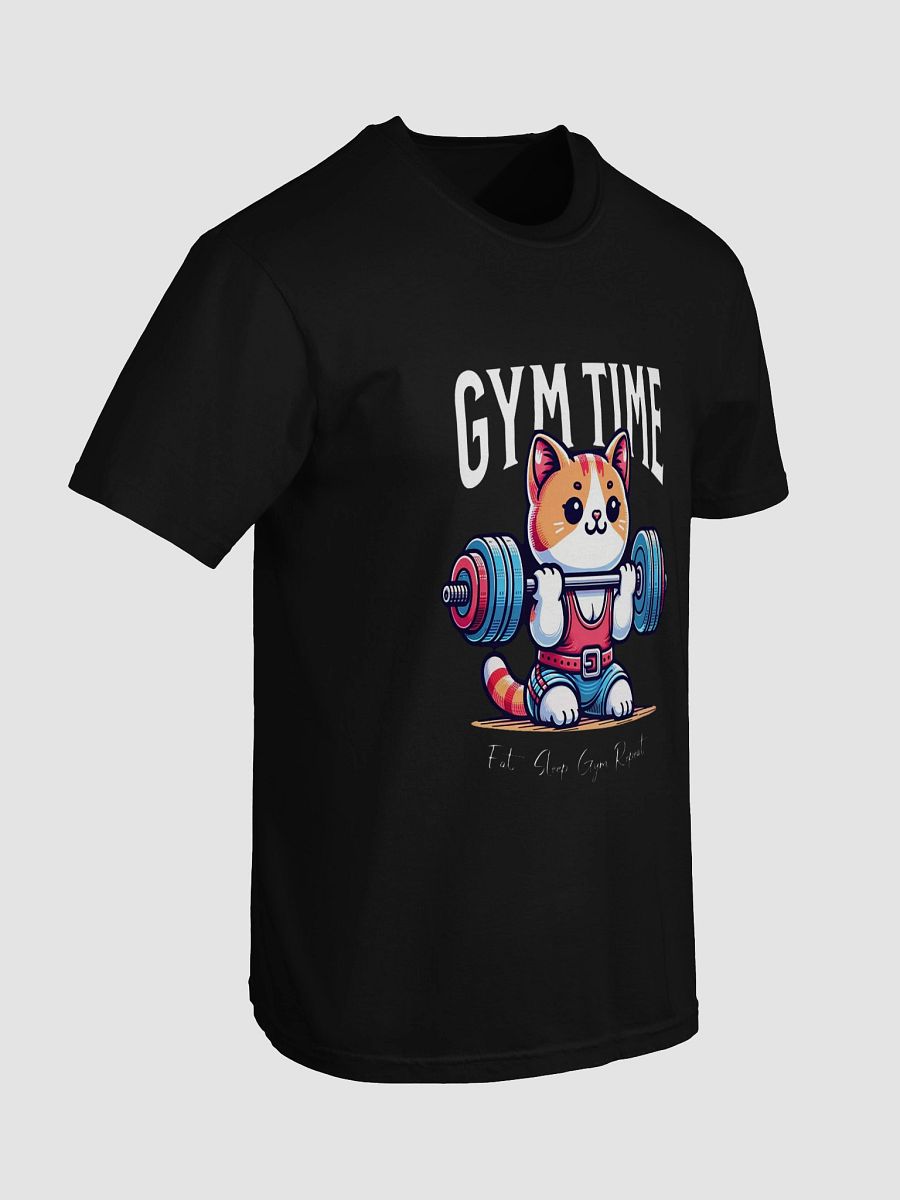 Muscle Meow: Workout Cat Cartoon T-Shirt product image (7)