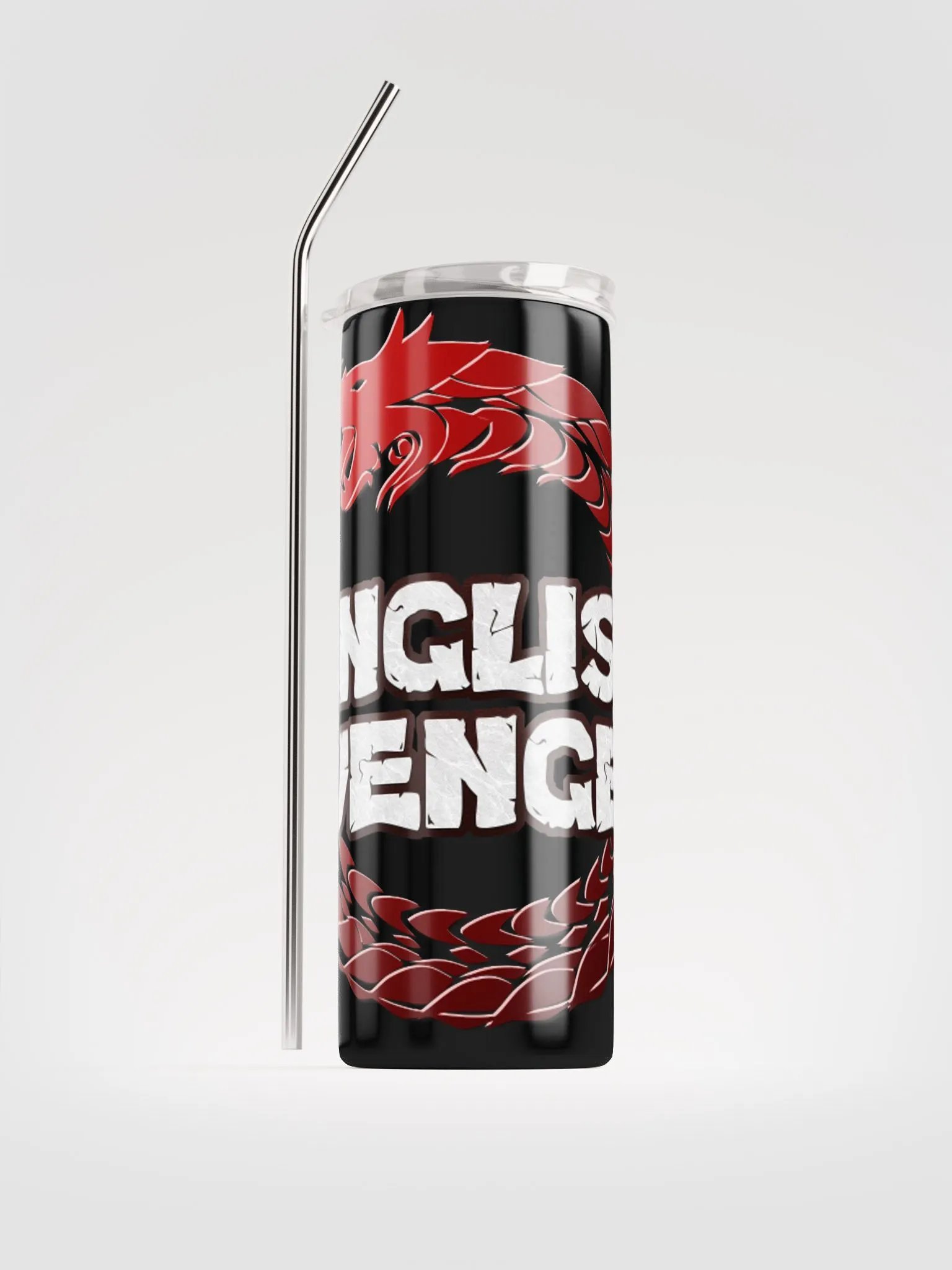 English Avenger Logo Stainless Steel Tumbler with Straw product image (1)