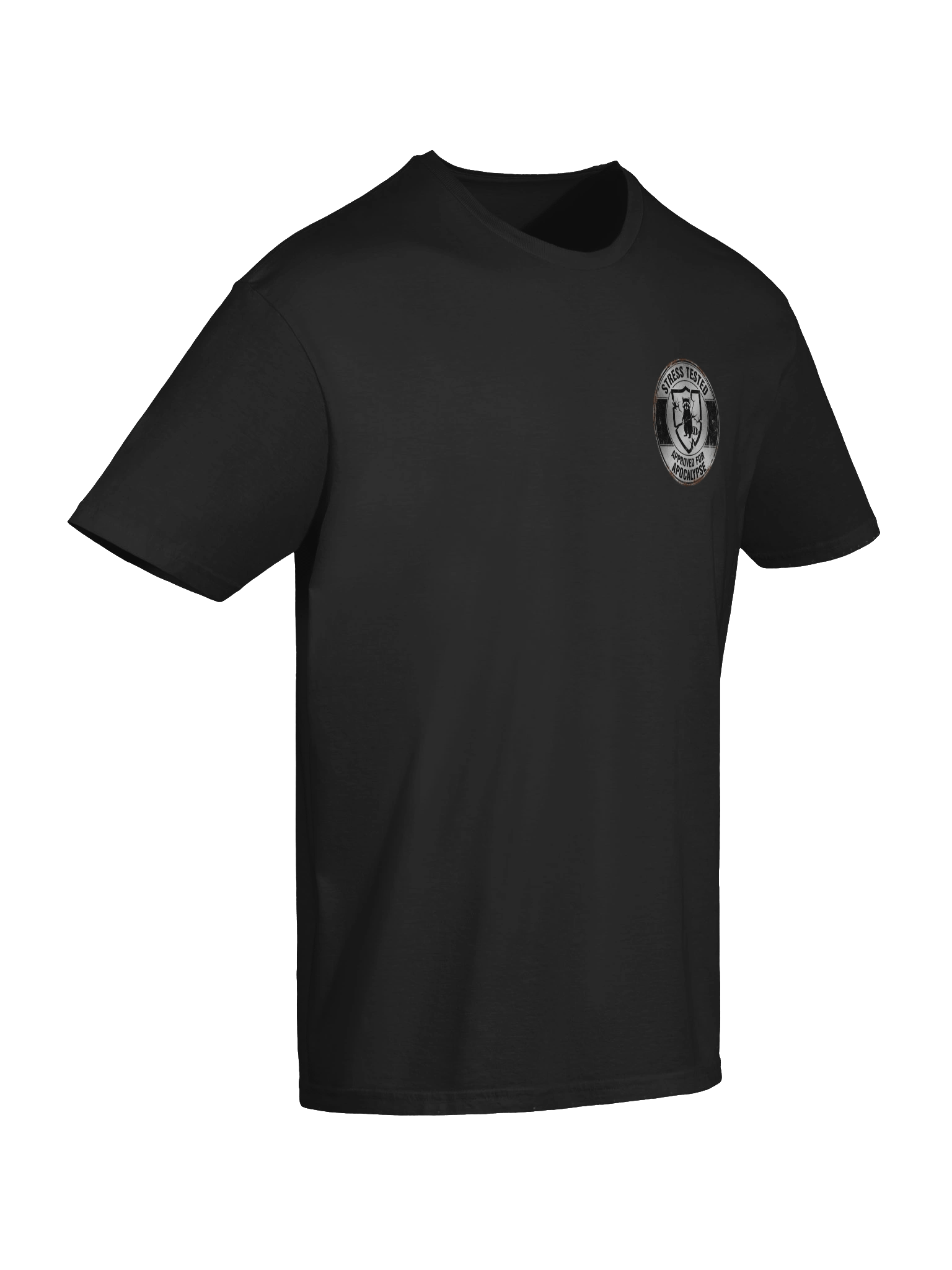 Stress-Tested Raccoon Emblem T-Shirt product image (82)