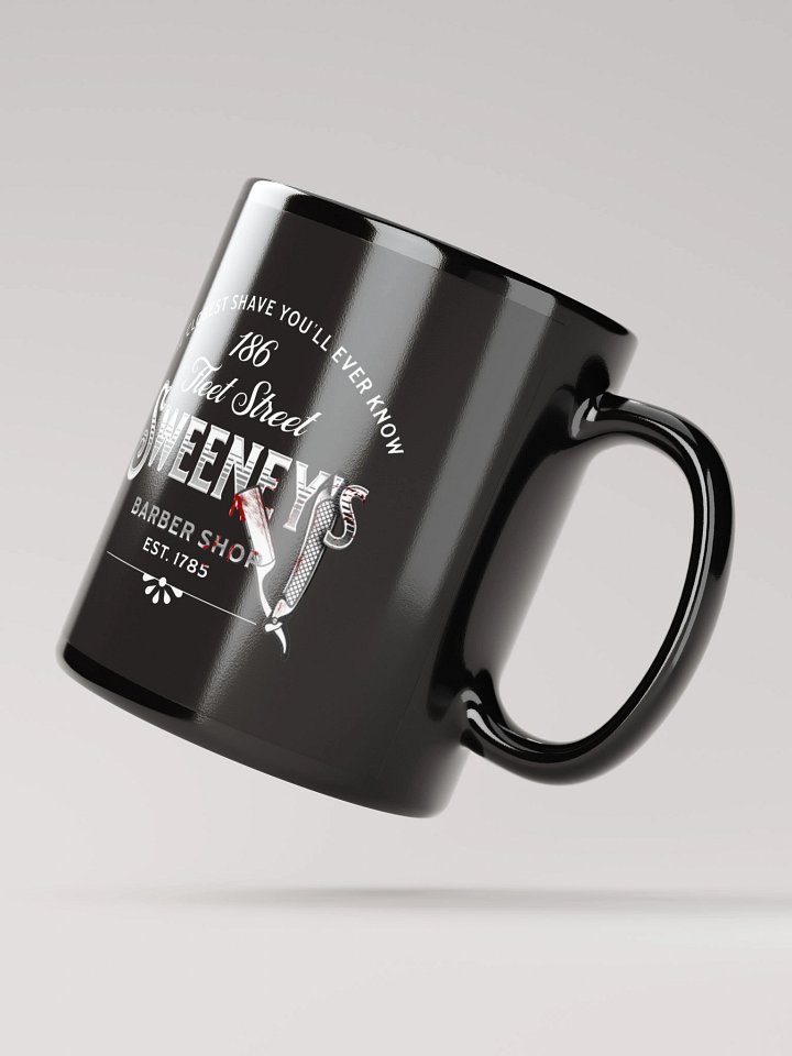 Sweeney Todd Barber Shop Mug – Black Glossy Horror Musical Coffee Cup product image (4)