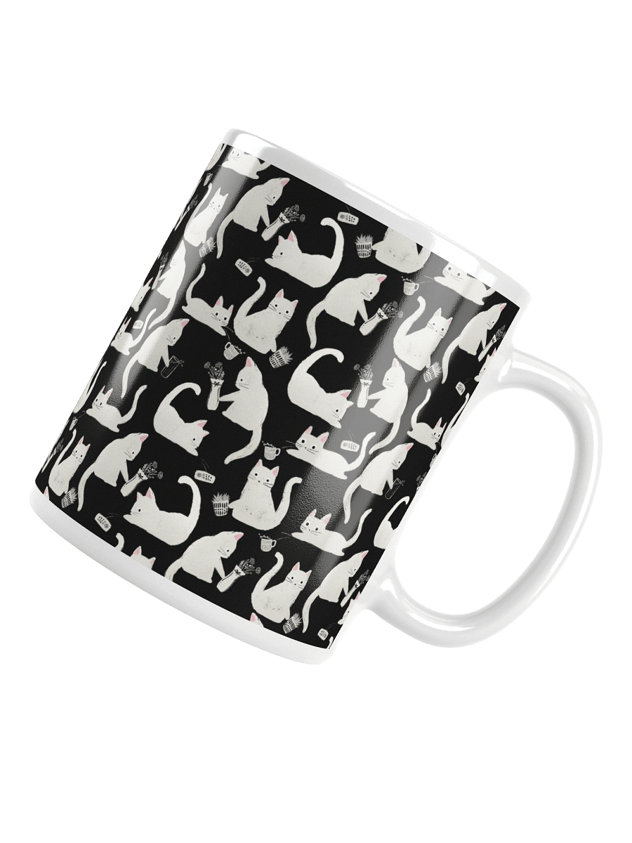 Bad Cats Knocking Stuff Over Mug, Black product image (2)