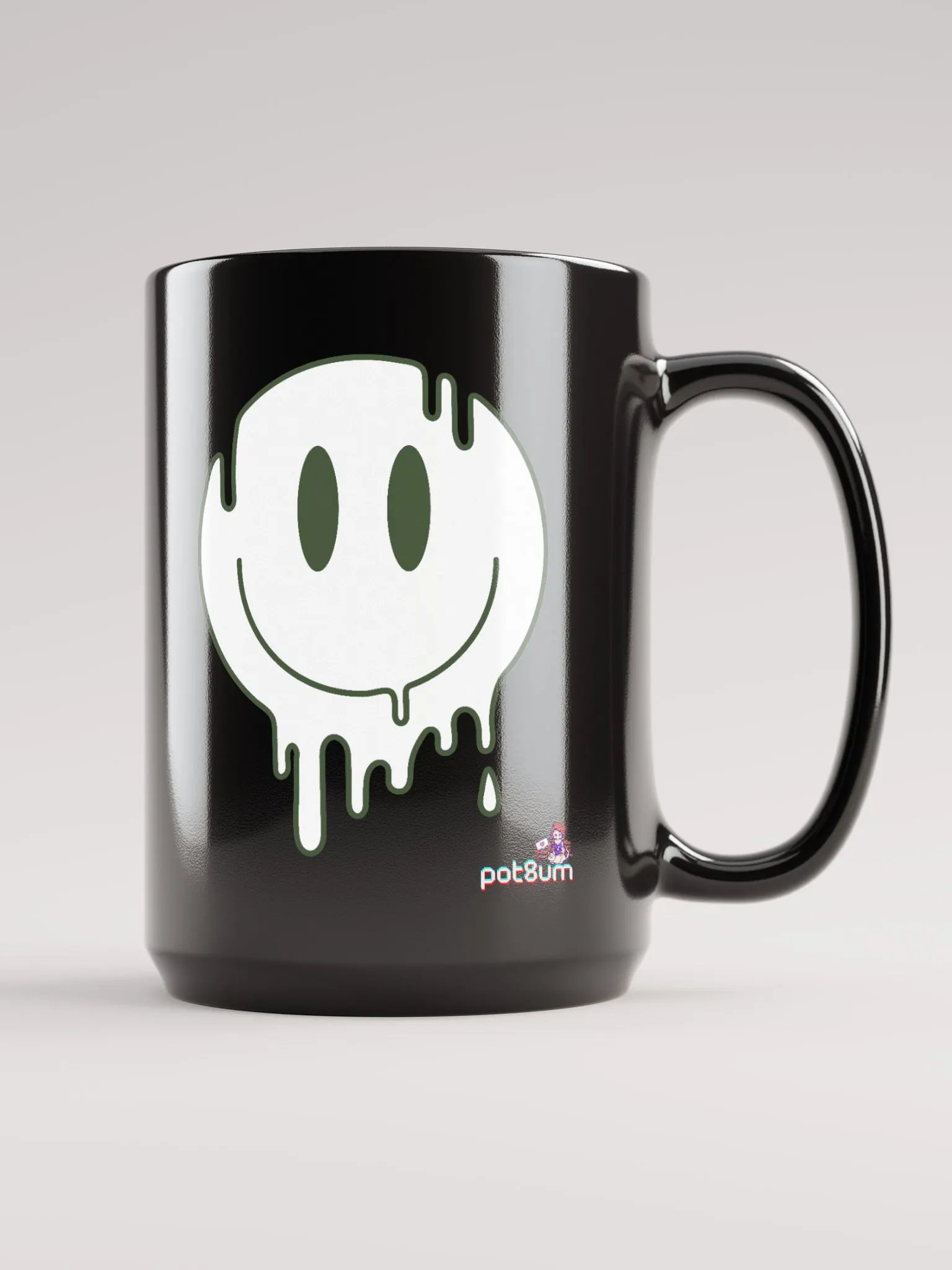 GIVE A SH*T black glossy mug product image (5)