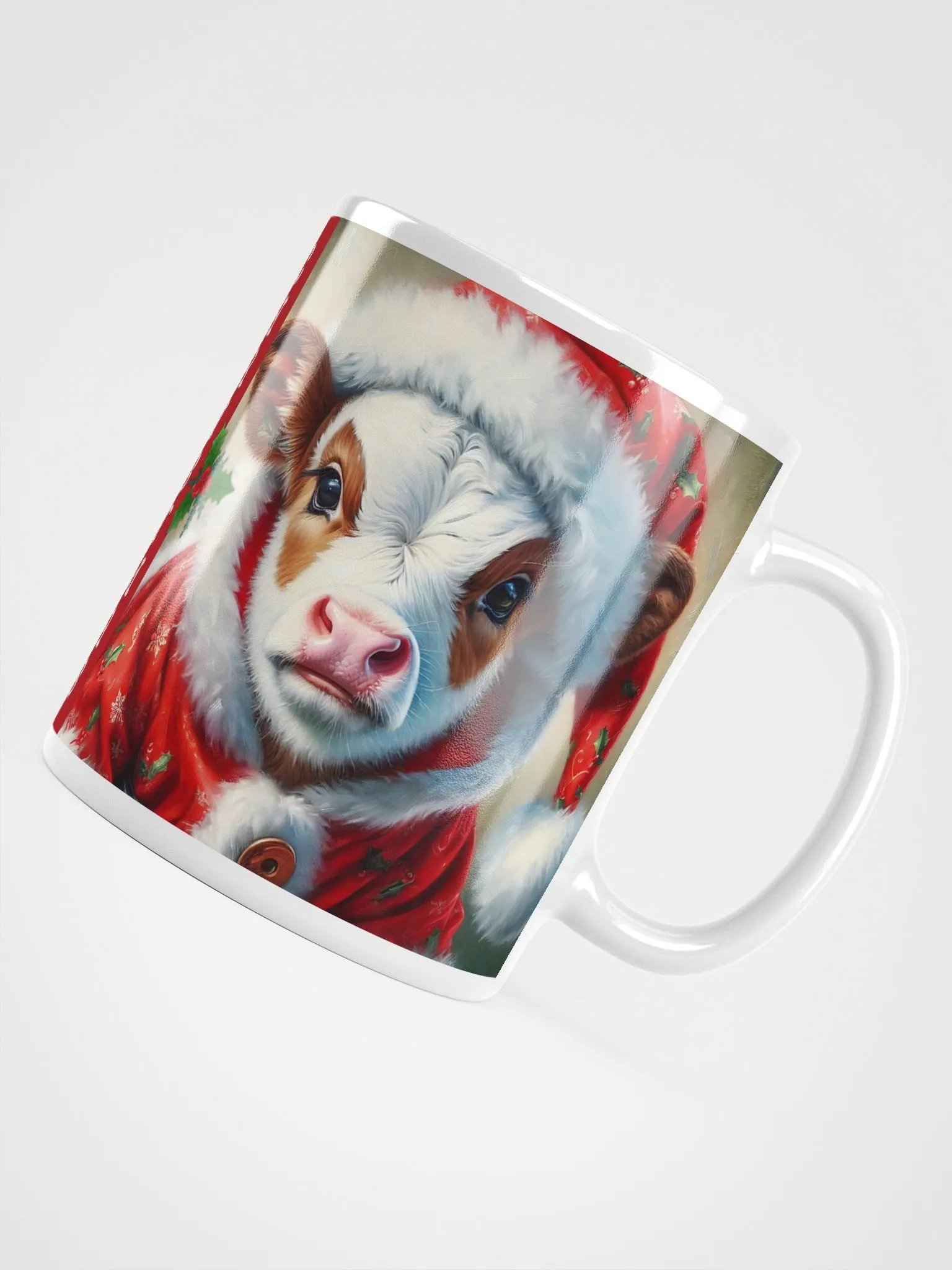 Happy Holidays Mooey Christmas Winter Vibes Cow White Mug product image (4)