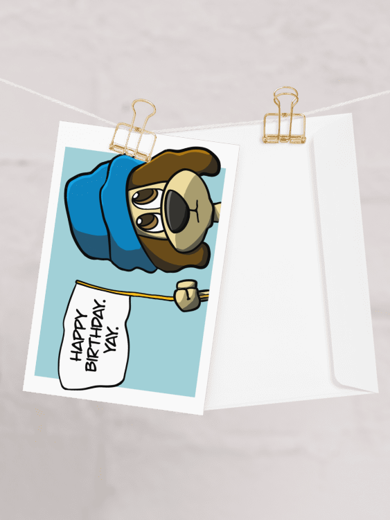 Cute Emo Dog Birthday Greeting Card product image (4)
