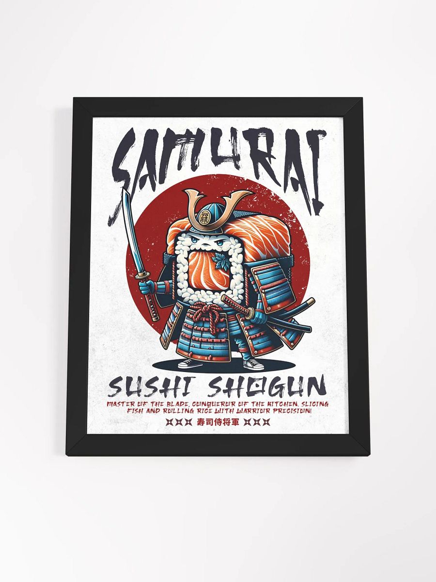 Framed Samurai Sushi Shogun Retro Poster product image (4)
