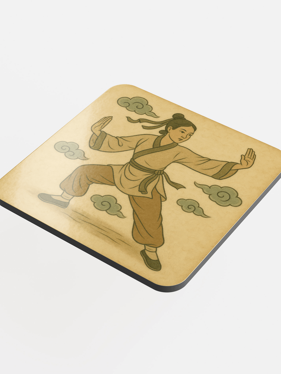 Bagua Daoist Woman Cork Coaster product image (4)