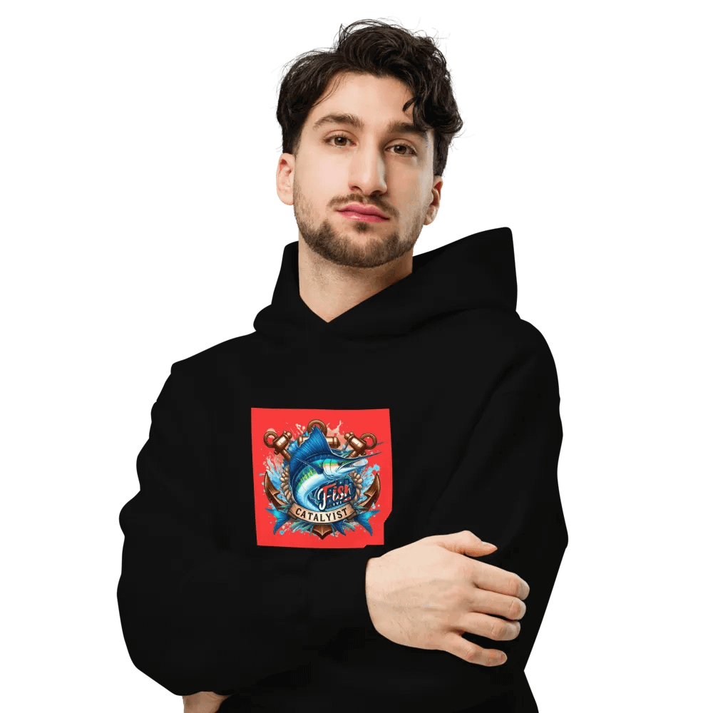 FishCatalyst Black Sweater (Front Design Only) product image (6)