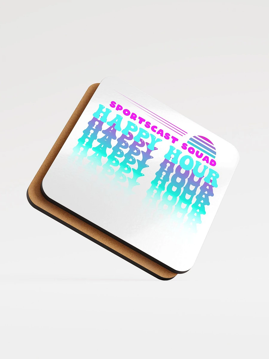 HAPPY HOUR VIBES GLOSSED CORK COASTER product image (5)
