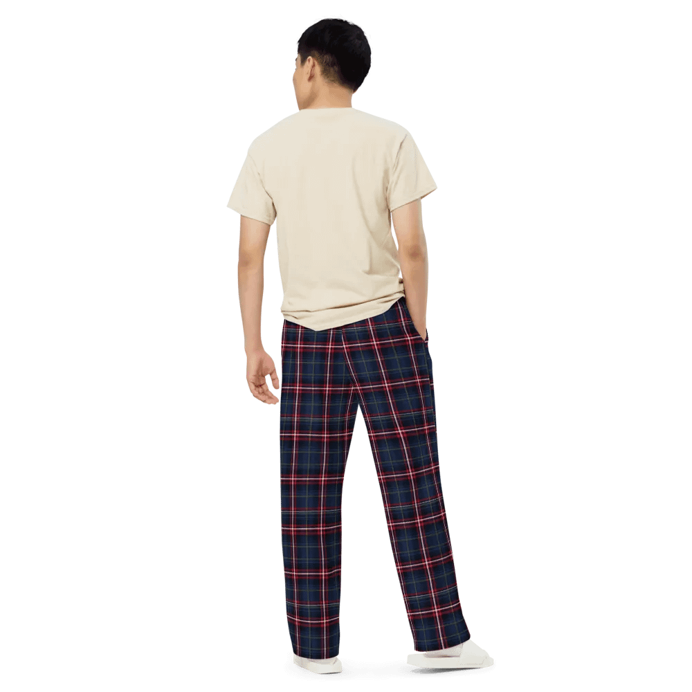 Red/Navy Plaid Unisex Lounge Pants product image (4)