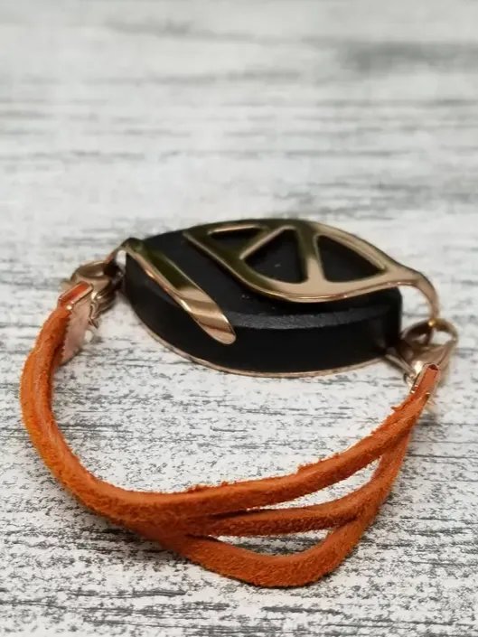Rust Suede Bracelet | Handmade Accessory for Bellabeat Leaf Urban & Ivy product image (1)