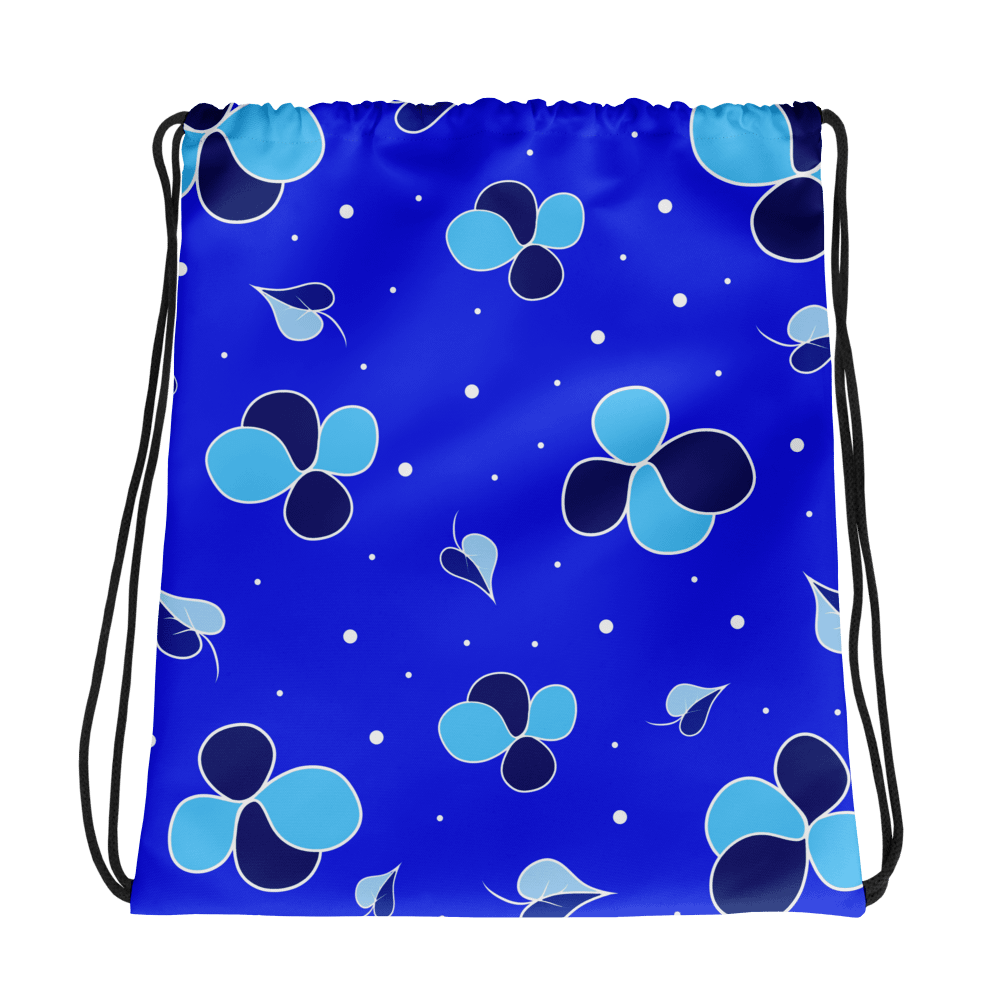 Blue Floral Fantasy Drawstring Bag product image (1)