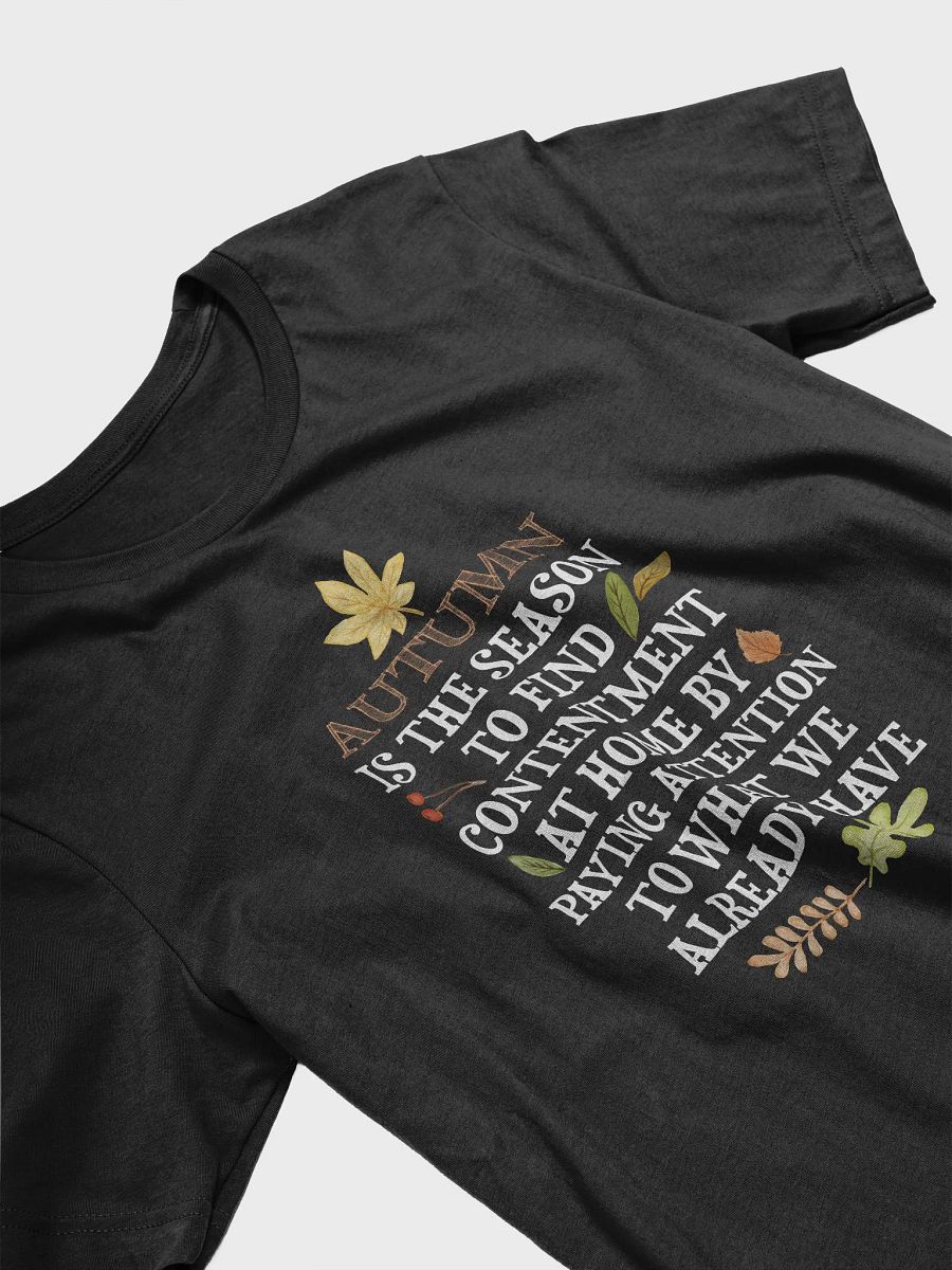 🍁 Autumn is the Season to Find Contentment T-Shirt | Inspirational Fall Quote Tee | Cozy Autumn Shirt product image (20)