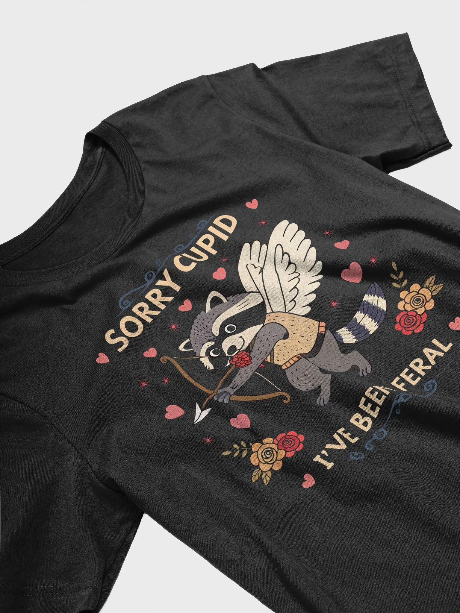 Sorry Cupid I've Been Feral Shirt | Love Heart Tee product image (3)