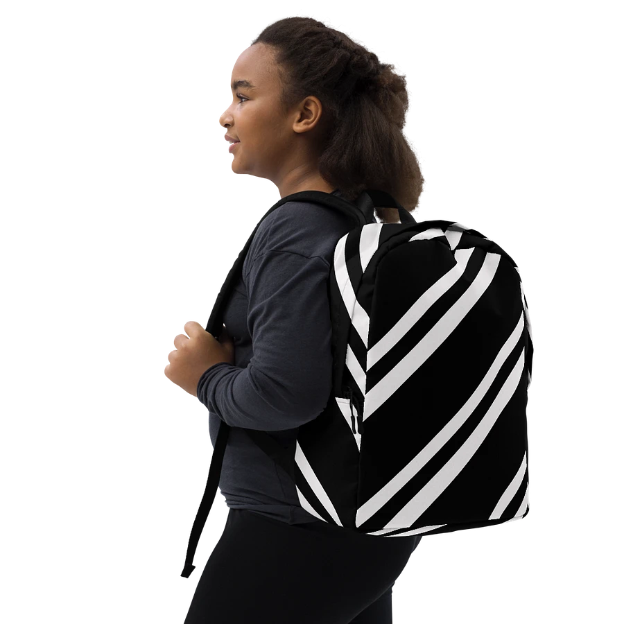 Striped Noir Minimalist Backpack product image (15)