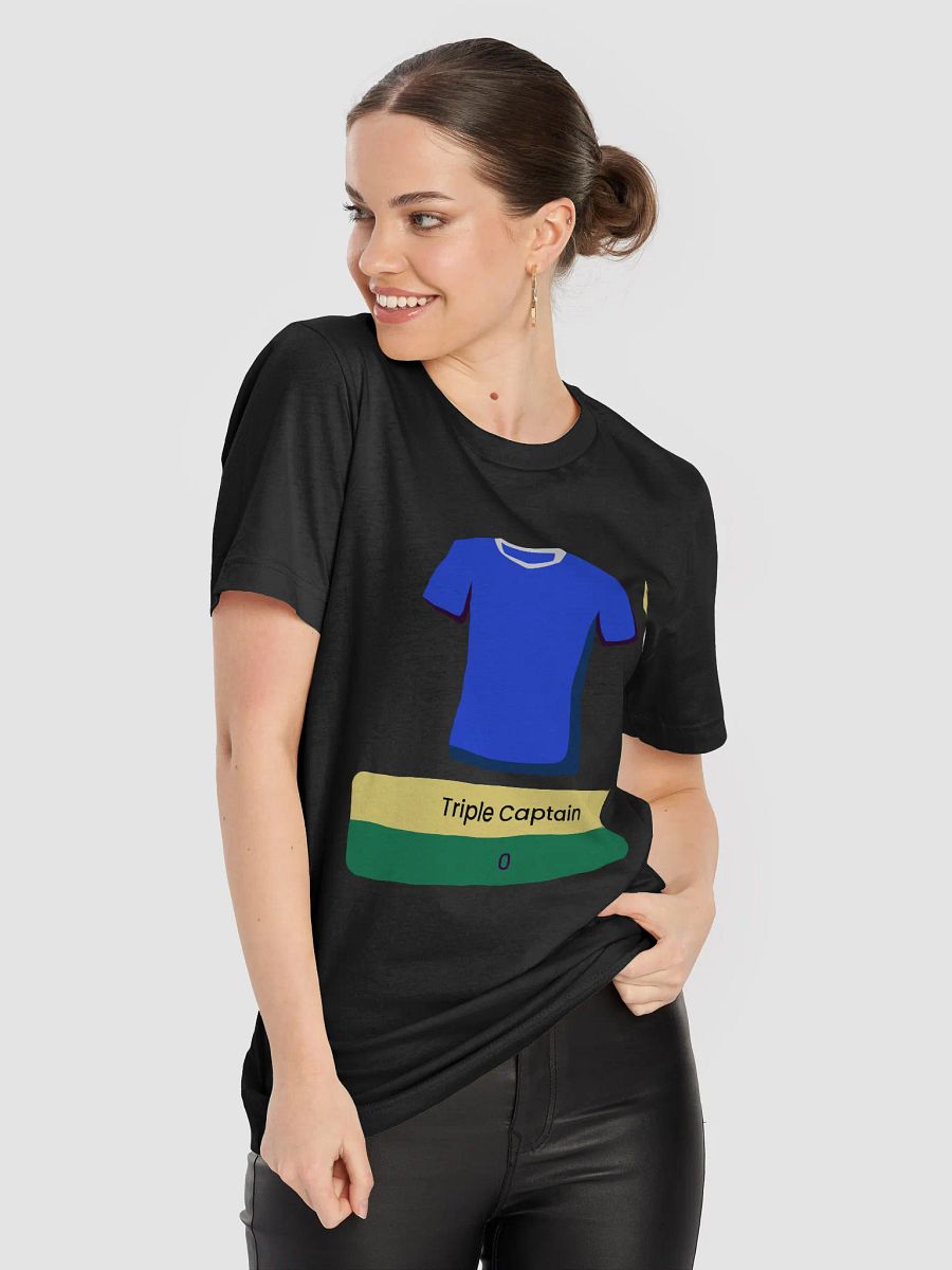 Blue Triple Captain Fantasy Football T-shirt product image (8)