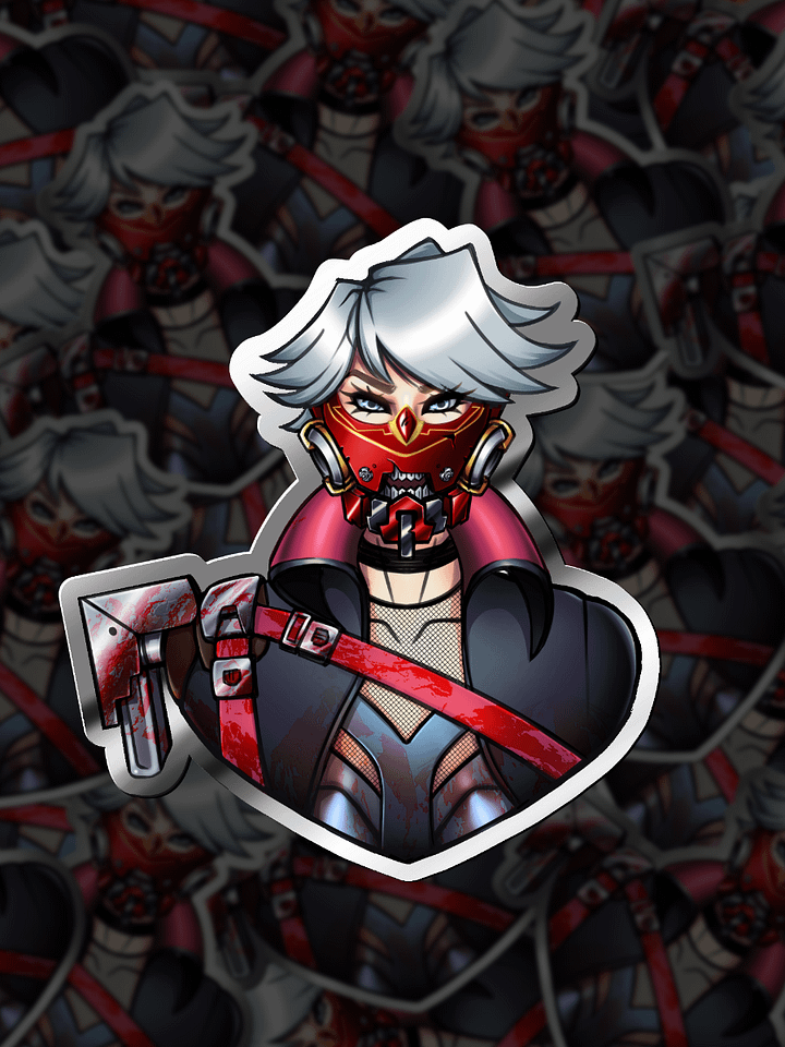 Skull Merchant Sticker (mirror effect + waterproof) product image (1)