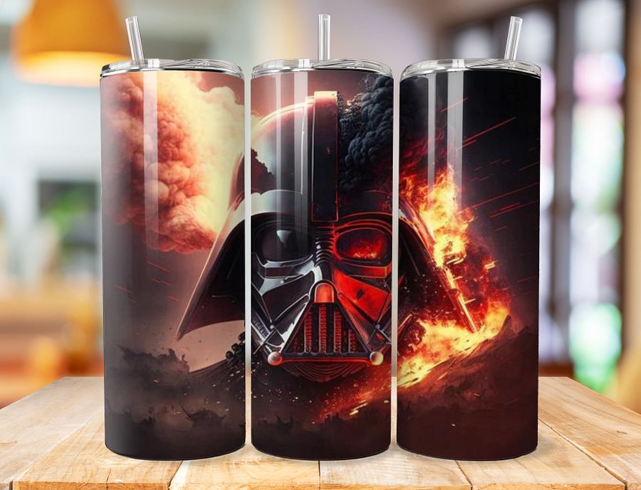 Darth Vader Explosive Helmet 20 oz Stainless Steel Tumbler – Star Wars Fiery Power Design product image (1)